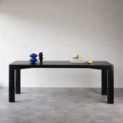 Corner Bar medium black satin ash table